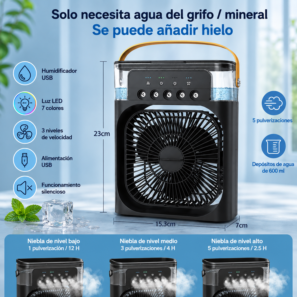 Ventilador Humificador 3 en 1