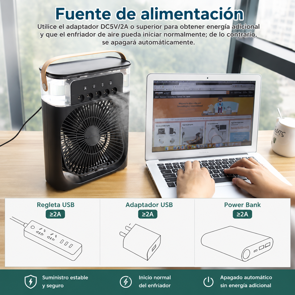 Ventilador Humificador Verano POLAR BREEZE