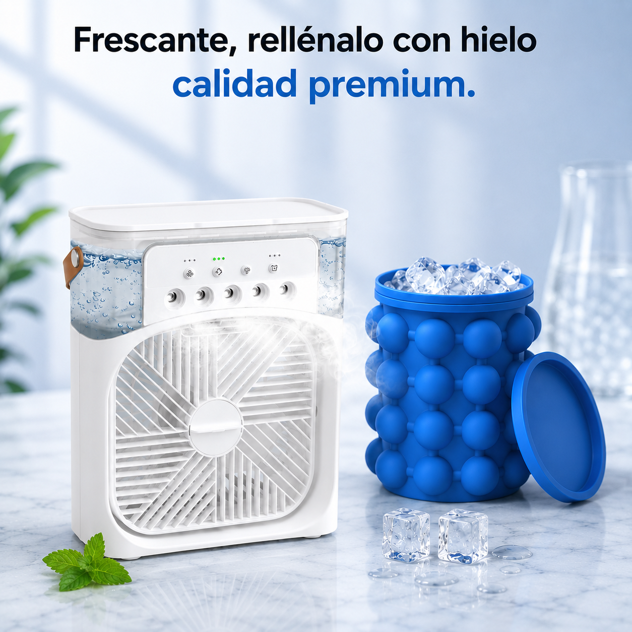 Ventilador + Molde Hielo