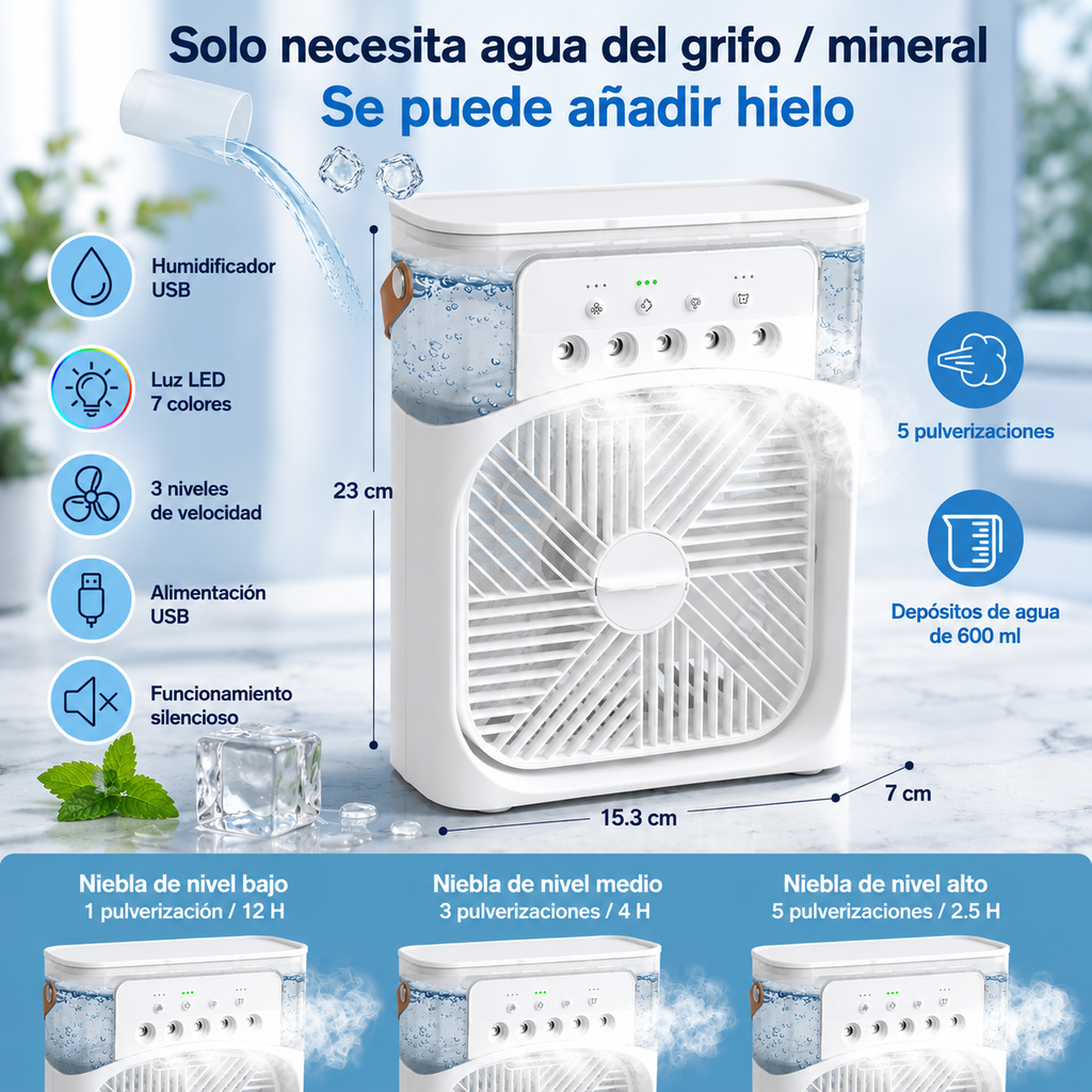 Ventilador Humificador Verano POLAR BREEZE