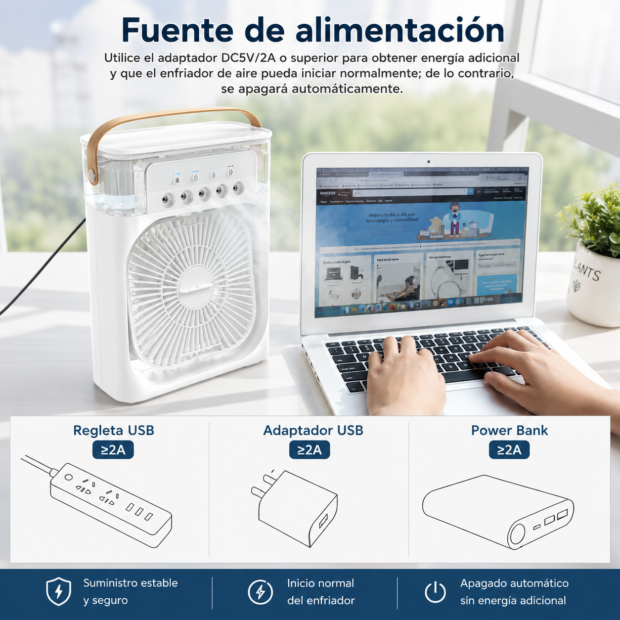 Ventilador Humificador Verano POLAR BREEZE