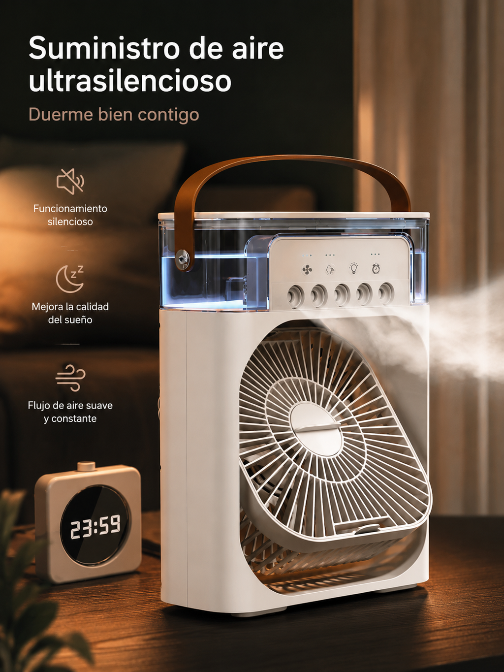 Ventilador Humificador 3 en 1